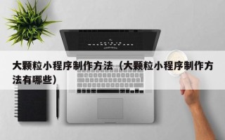 邢台大颗粒小程序制作方法（大颗粒小程序制作方法有哪些）